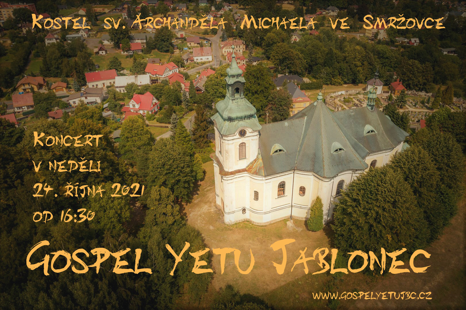 Koncert Gospel Yetu Jablonec - kostel sv. Archanděla Michaela, Smržovka -Smržovka
